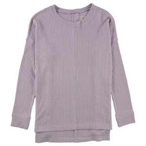 American Eagle Womens Solid Thermal Blouse, Purple, XS, DM